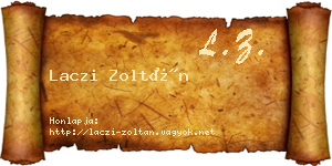 Laczi Zoltán névjegykártya